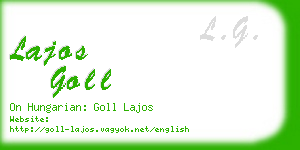lajos goll business card